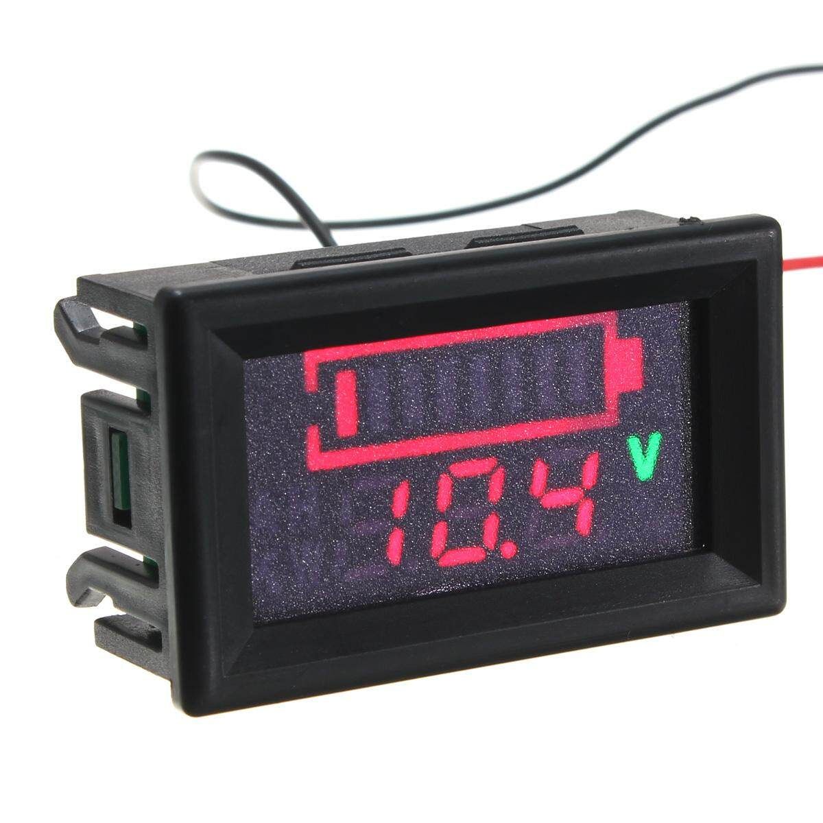 2pcs New 12V Lead-acid Indicator Intuitive Voltage LED Display Meter Tester