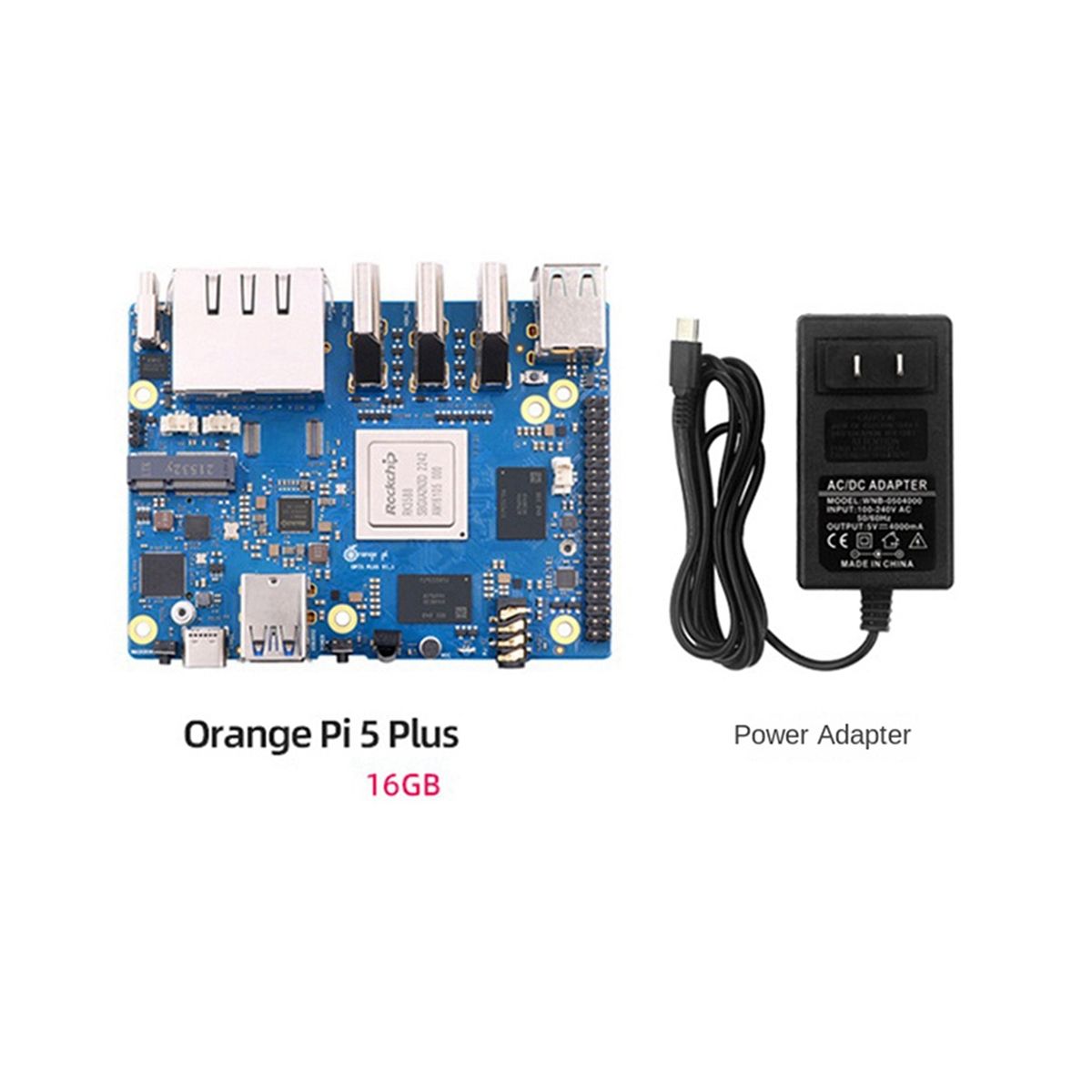 For Orange Peel 5 Plus 16GBRAM+256GB Emmc Module RK3588 Octa-Core Support 8K Video 2.5G WiFi6 Module Accessories US Plug