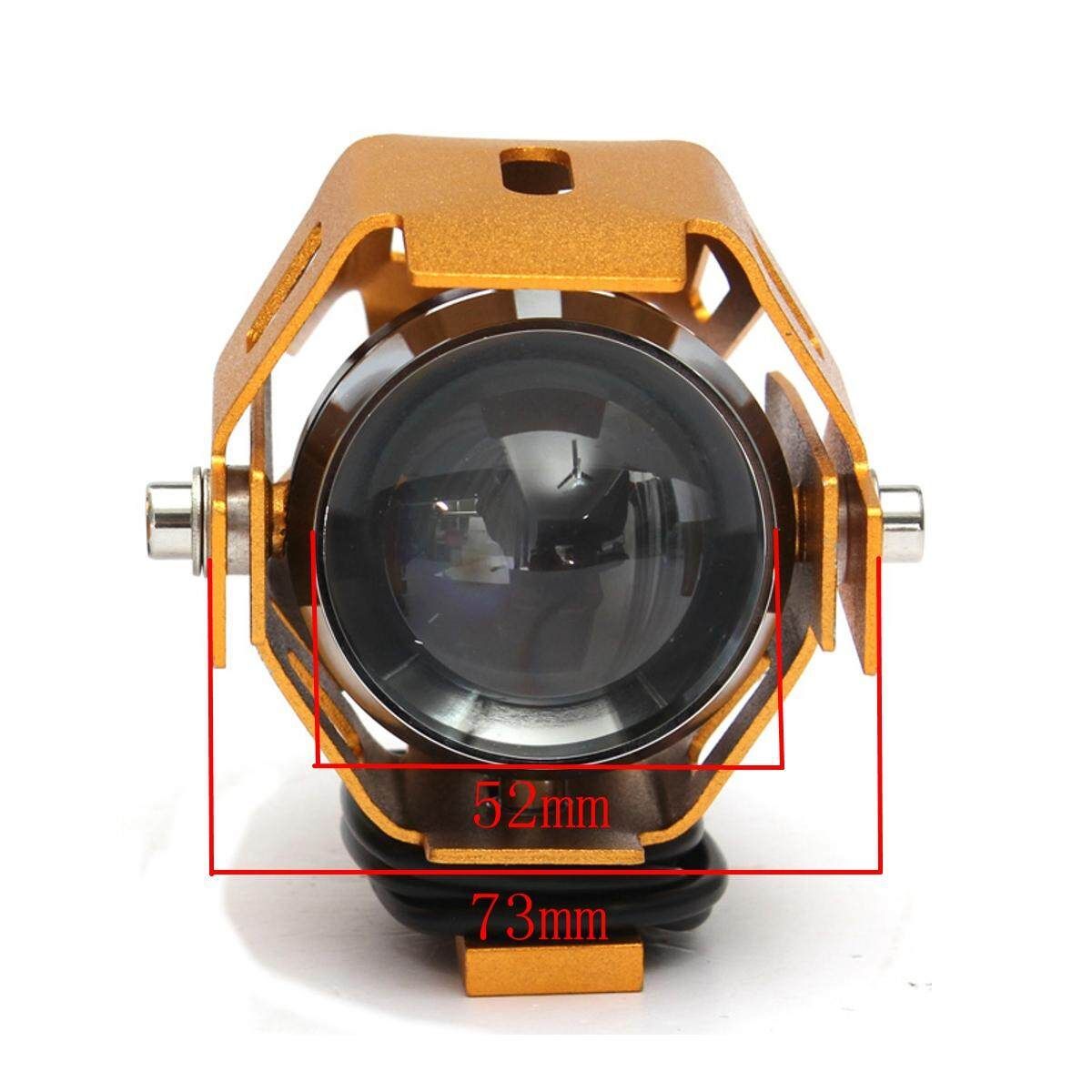 2 PCS Motorcycle U5 LED High Bright White Driving Spot Headlight Lamp 125W