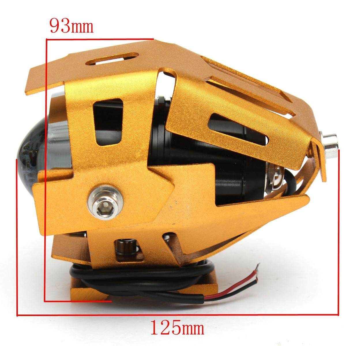 2 PCS Motorcycle U5 LED High Bright White Driving Spot Headlight Lamp 125W