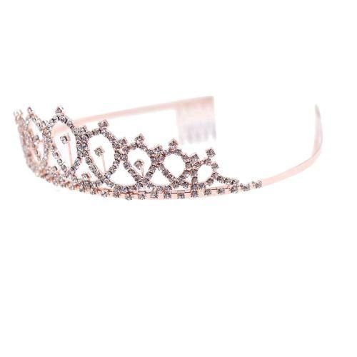 Birthday Queen Belt And Rhinestone Crown-Rose
