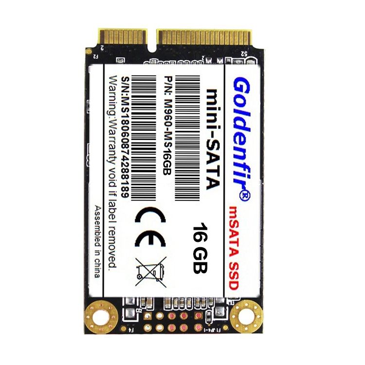 Goldenfir 1.8 Inch MSATA Solid State Drive, Flash Architecture: TLC, Capacity: 16GB