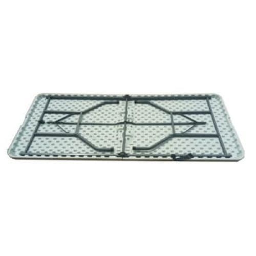 Rectangular 4 Feets Plastic Table With Foldable Metal Legs