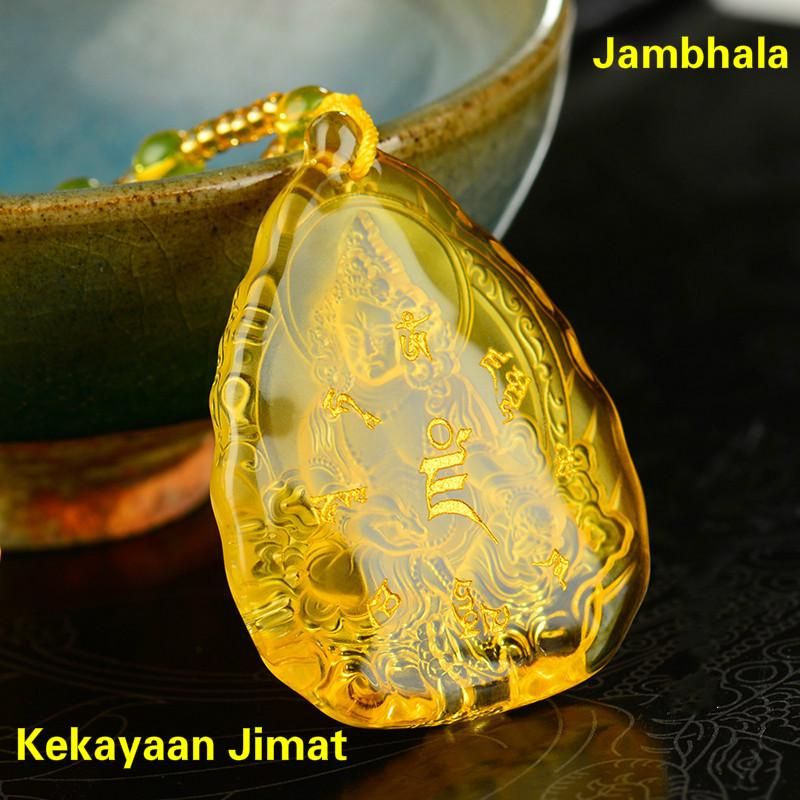 Yellow Jambhala KKayan Jemat Jadi Lucky Charms Necklace Pendant