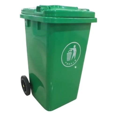 120 Litre Plastic Waste Bin - Light Green