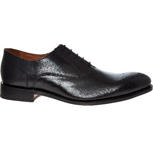 Oxford Black Punch Hole Lace Up Shoes