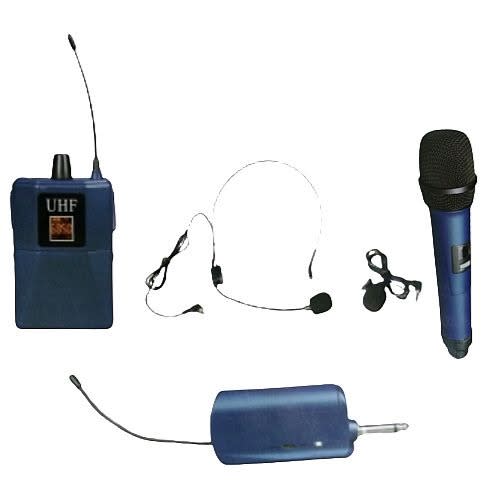 Uhf Rechargeable Wireless Lapel/tie-clip Microphone System 3 In 1