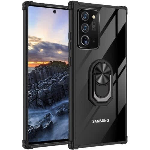 Clear Back Cover For Samsung Galaxy Note 20 Ultra With Metal Ring