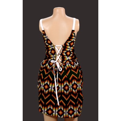 Criss Cross Laced Back Dress