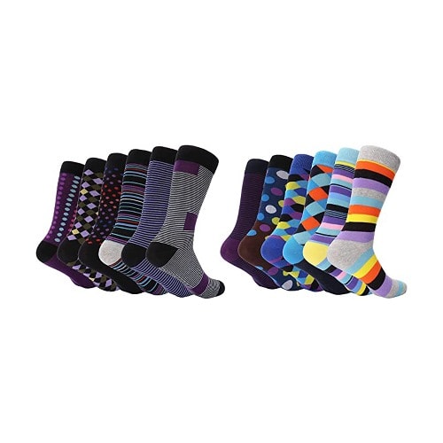Marino Far Out Funky 12 Pack Men Socks -Pack 306