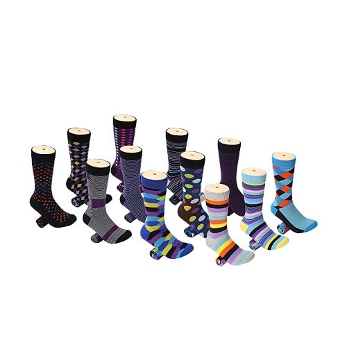 Marino Far Out Funky 12 Pack Men Socks -Pack 306