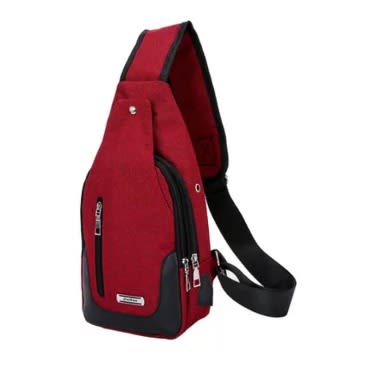 Crossbody Bag With Usb Charging Port Red