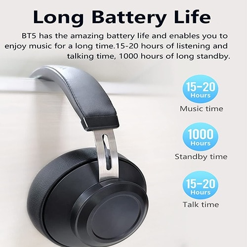 Bt5 Wireless Headphone And Wired Stereo Bluetooth Over-ear Headset