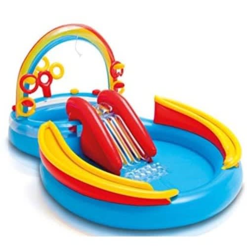 Inflatable Rainbow Ring Paddling Pool For Children