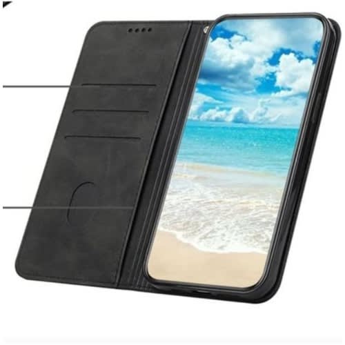 Leather Flip Case For Oppo A96 - Black