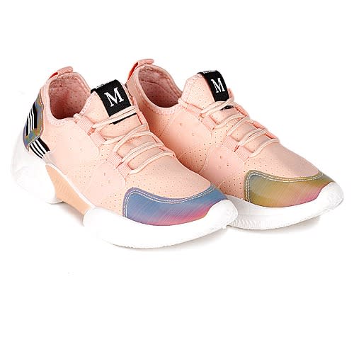Ladies Senmi Sport Sneakers - Peach