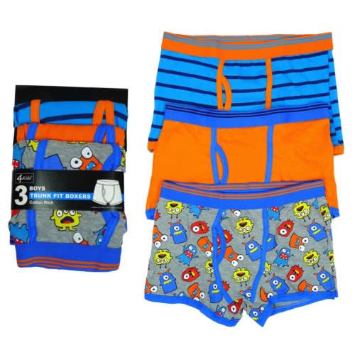 Boy's Pack of 3 Trunk Fit