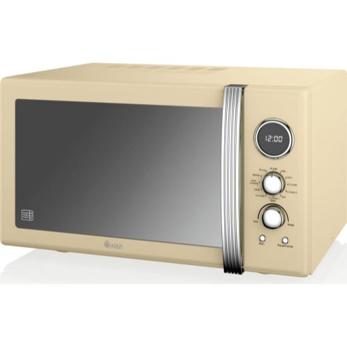 20L Digital Button Control Microwave Oven With LED Display - 800W - Cream