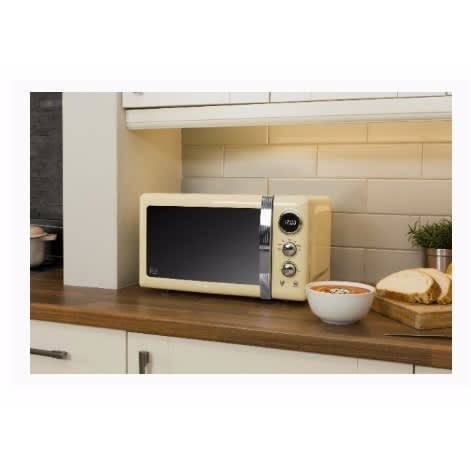 20L Digital Button Control Microwave Oven With LED Display - 800W - Cream