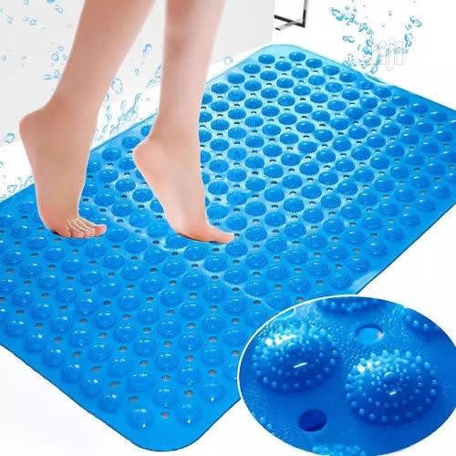 Bathroom Anti Slip Fall Footmat- Blue