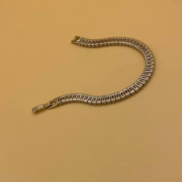 Iced Steel Bracelet Link -Silver