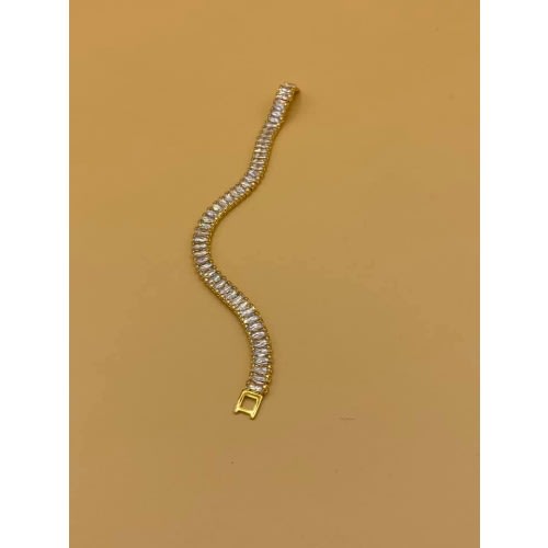 Iced Steel Bracelet Link -Gold