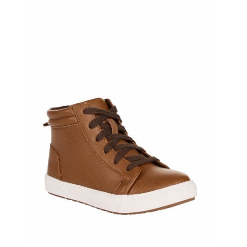 Boy's Youth Casual High Top Sneakers Shoe - Brown.