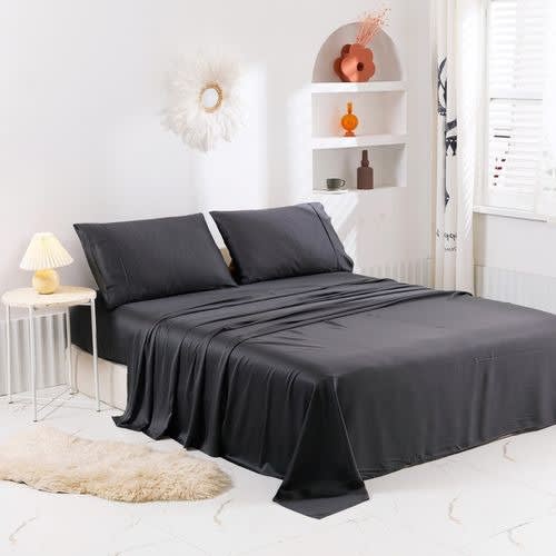 Bamboo Essence 2000 Series 6 Piece Bed Sheet Set - Black