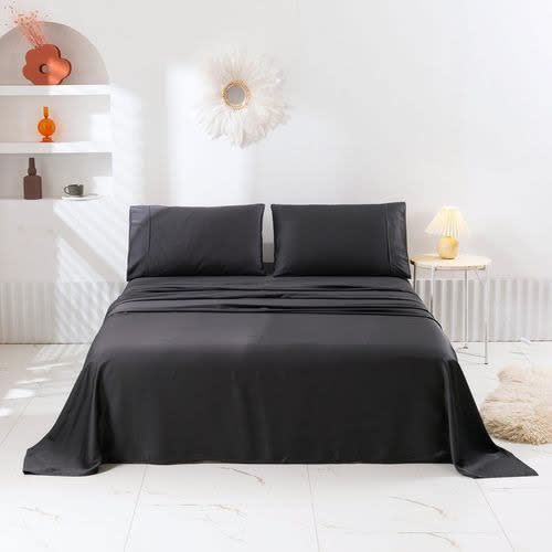 Bamboo Essence 2000 Series 6 Piece Bed Sheet Set - Black