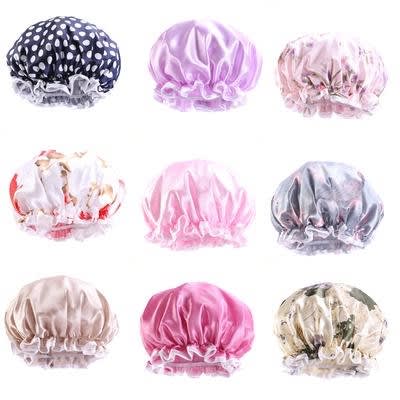 Multicolor Satin Hair Bonnet - 12 Pieces