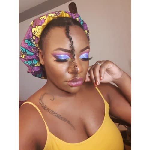 Multicolor Satin Hair Bonnet - 12 Pieces