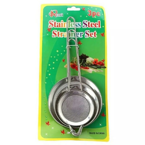 Mini Mesh Stainless Steel Strainer - 3 Piece Set