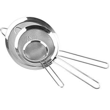 Mini Mesh Stainless Steel Strainer - 3 Piece Set