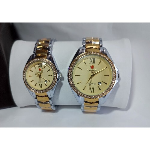 Exquisite Couple's / Lover's Elegant Wrist Watches - Gold & Silver