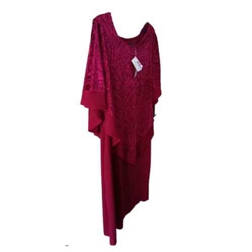 Dress- Wine- Cape- Slant Over Dress
