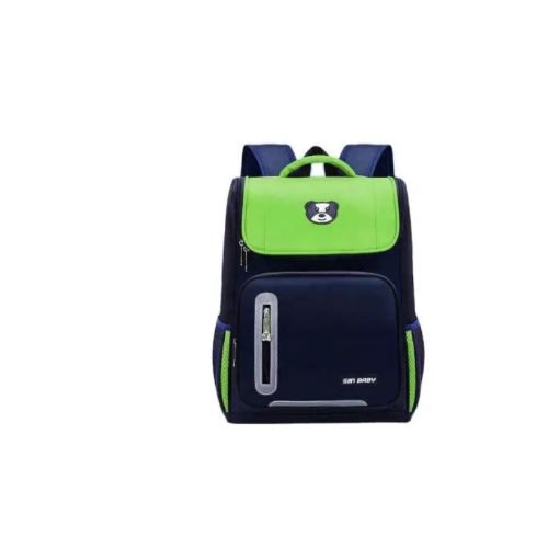 Kid's Waterproof School Bag With Reflector - Green