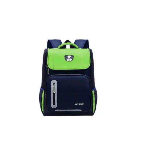 Kid's Waterproof School Bag With Reflector - Green