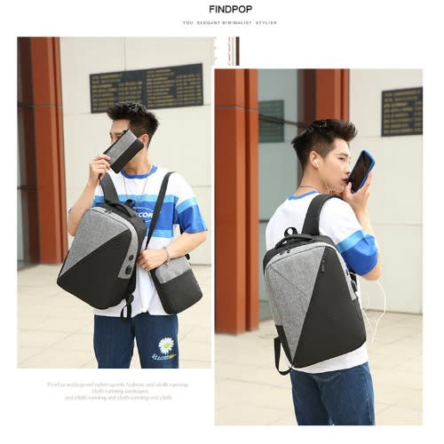 15 Inches Travel Laptop Backpack - Business Anti Theft With USB Port
