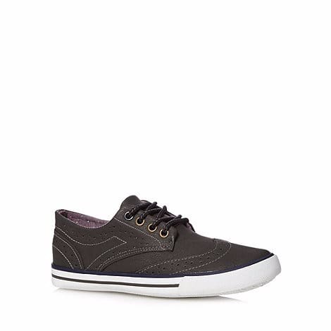 Boy's Dark Grey Brogue Shoes