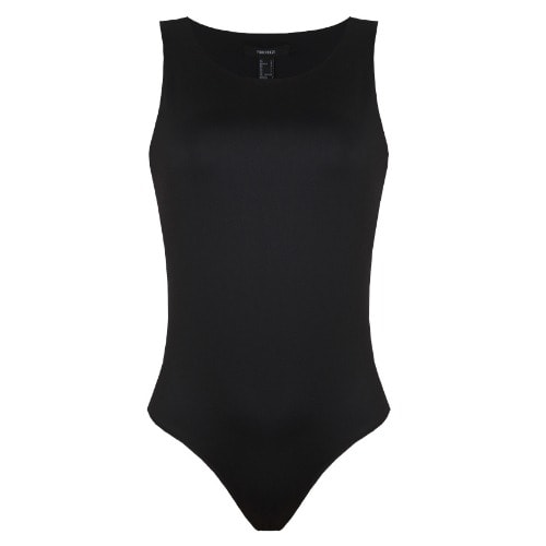 Sleeveless Roundneck Bodysuit - Black