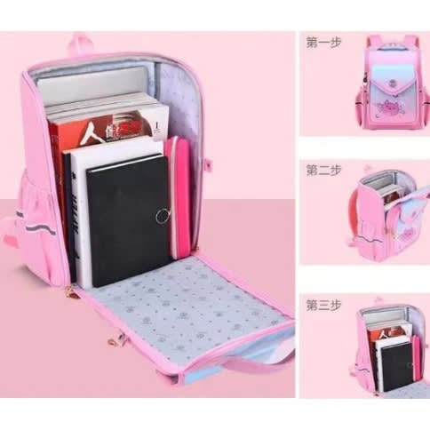 Waterproof School Backpack - Pink