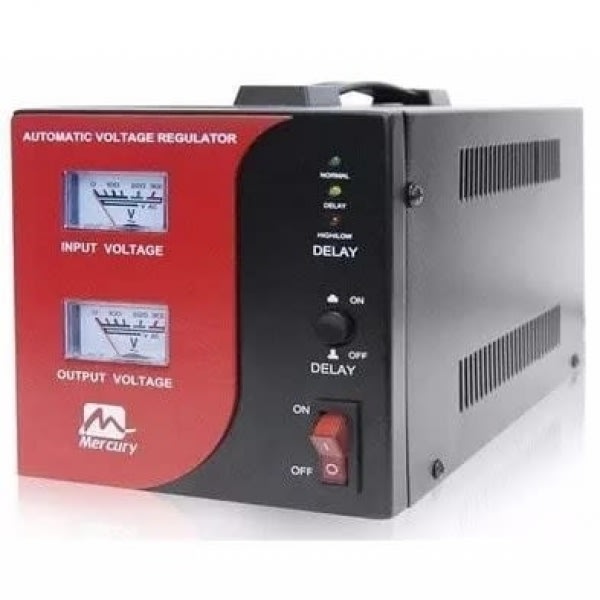 5KVA AVR Stabilizier - Digital Display - Black & Red