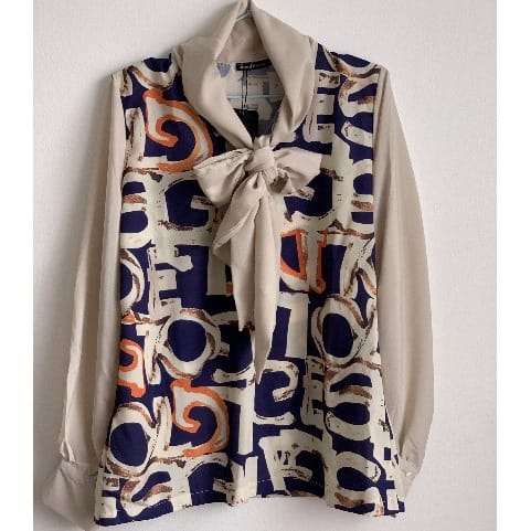 Patterned Chiffon Long Sleeves- Multi-color