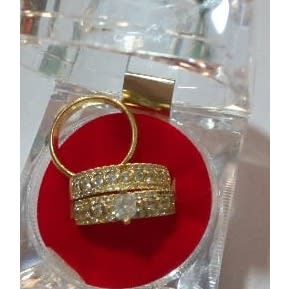 Ivorian Gold Plated Wedding Ring Set