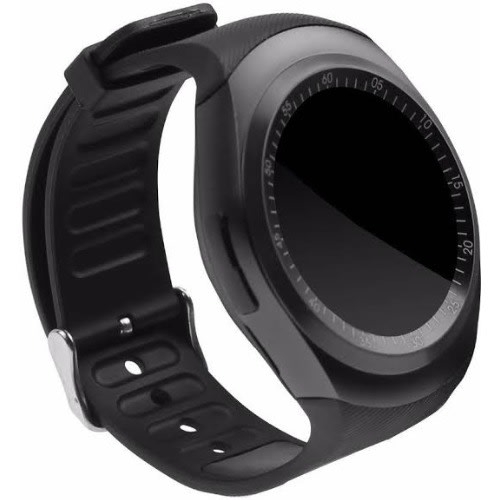 Smart Round Face Watch For Androids & iOS - Black