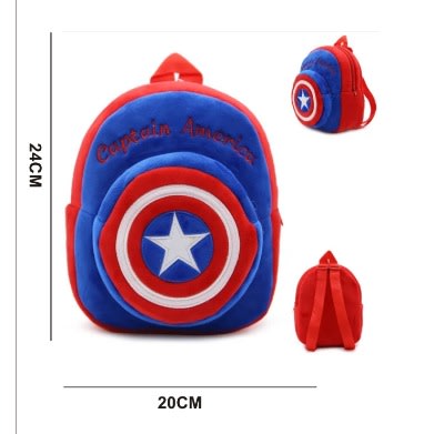 Toddler Captain America Cartoon Plush Kids Bag 1-3 Years