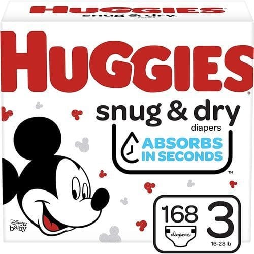 Huggies Snug And Dry Size 3 -168 Counts