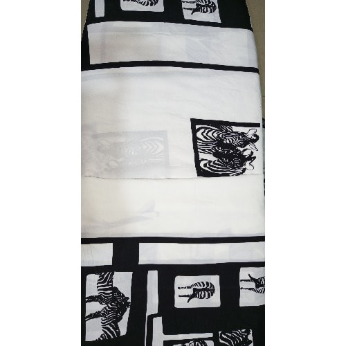 Black And White Chiffon With Zebra Imprint - 4yards