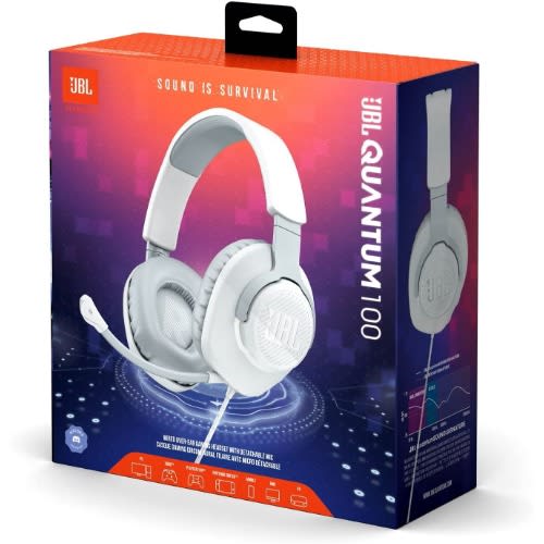 Quantum 100 Over-ear Gaming Headphones For Pc, Playstation & Xbox One -White