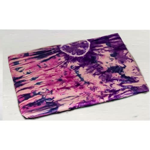 Adire Fabric - Blend Of Blue + Pink And Carton - 5 Yards